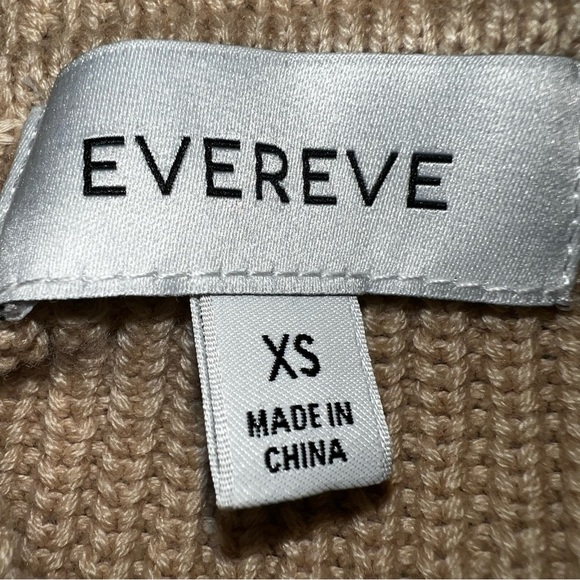 Evereve Tan Knit Cardigan with Buttons and Pockets Size XS - Picture 6 of 8